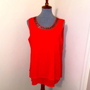 BRAND NEW Fiery Red Embellished Blouse